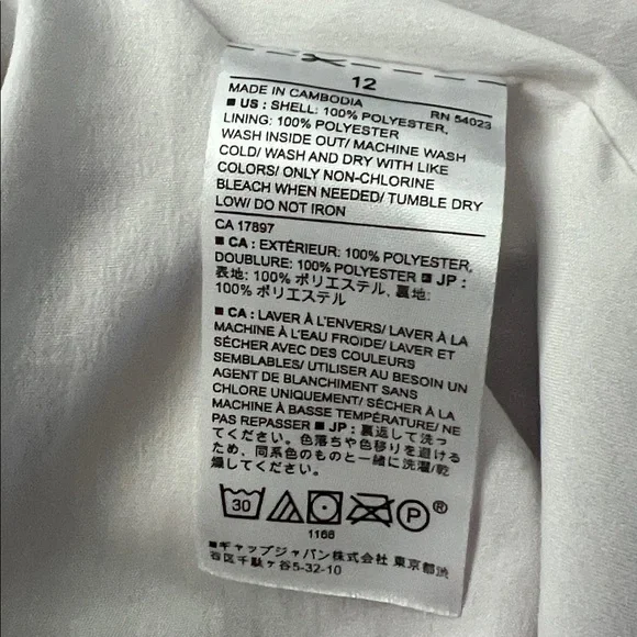 Banana Republic Women’s White & Burgundy Floral Sleeveless Shift Dress - Size 12 - Picture 7 of 9